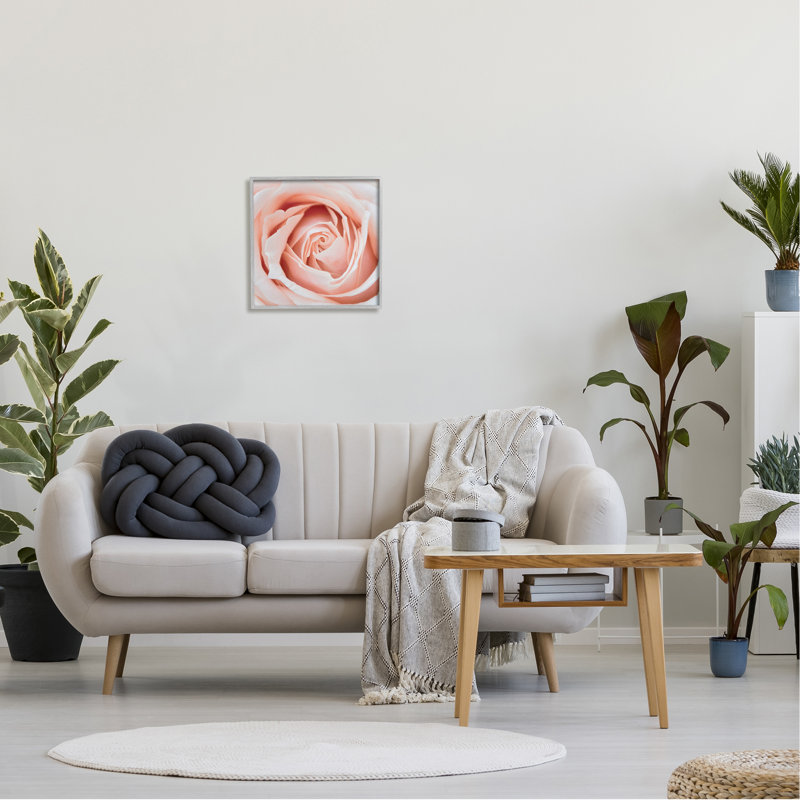 «Pink Close up Rose» par LSR Design Studio - impression d'un cadre photo sur bois, H 17 po x l 17 po x P 1,5 po