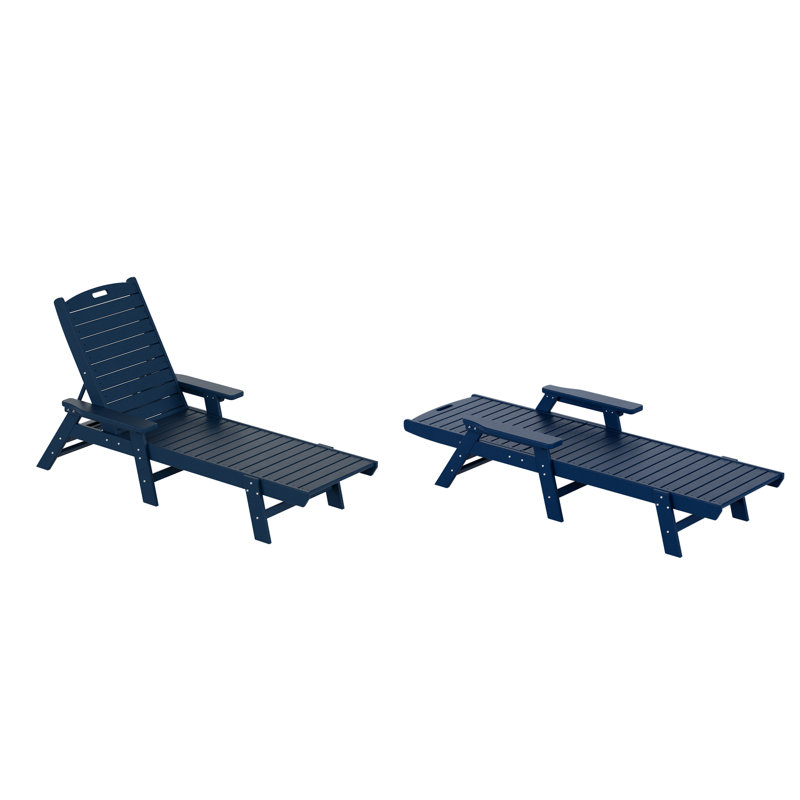Chaise longue inclinable de 46,7 po Laguna, Bleu marine