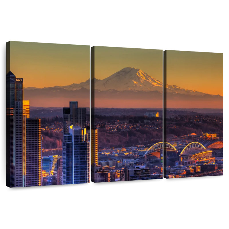 Sireci Seattle Sunset Glow, 28" H x 45" W