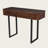 Solid Wood Entryway Table with Fluted Design, Retro Minimalist Console with Storage and Metal Legs-424070103