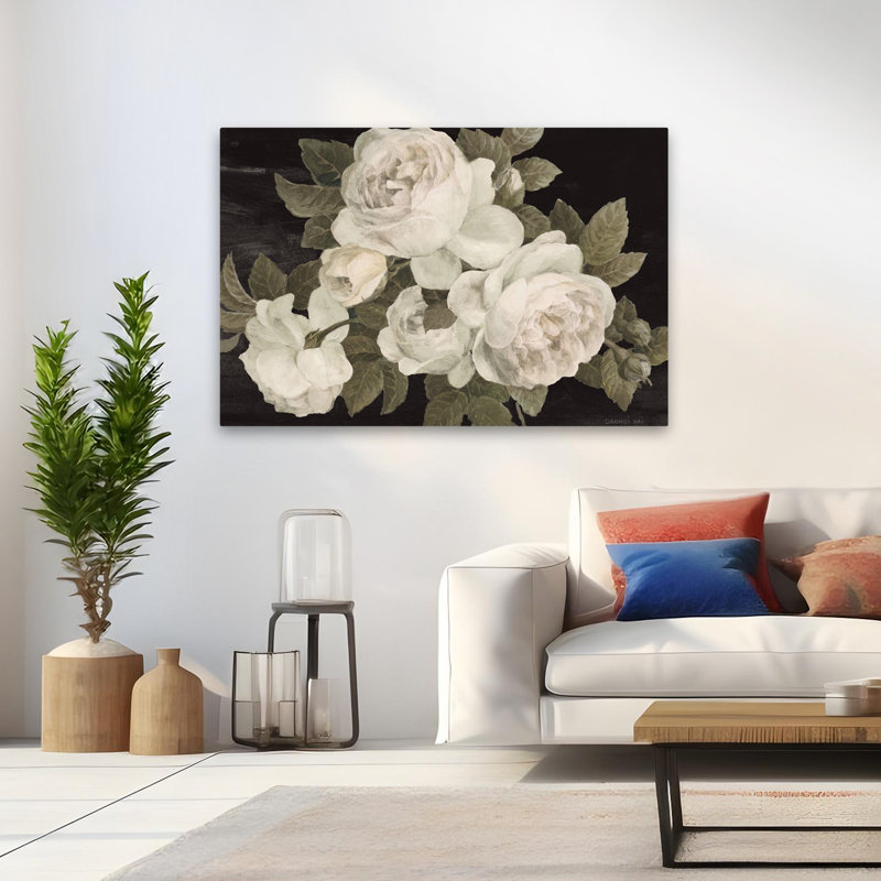 Floral Florals - Anitque Roses, 32" H x 48" W