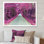 Reproduction d'art sur toile, rose et mauve