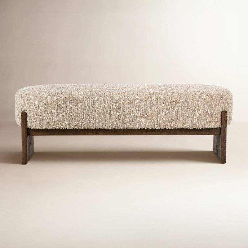 Kirby Accent Bench- 60"-Solema Cream, Solema Cream, Distressed Natural