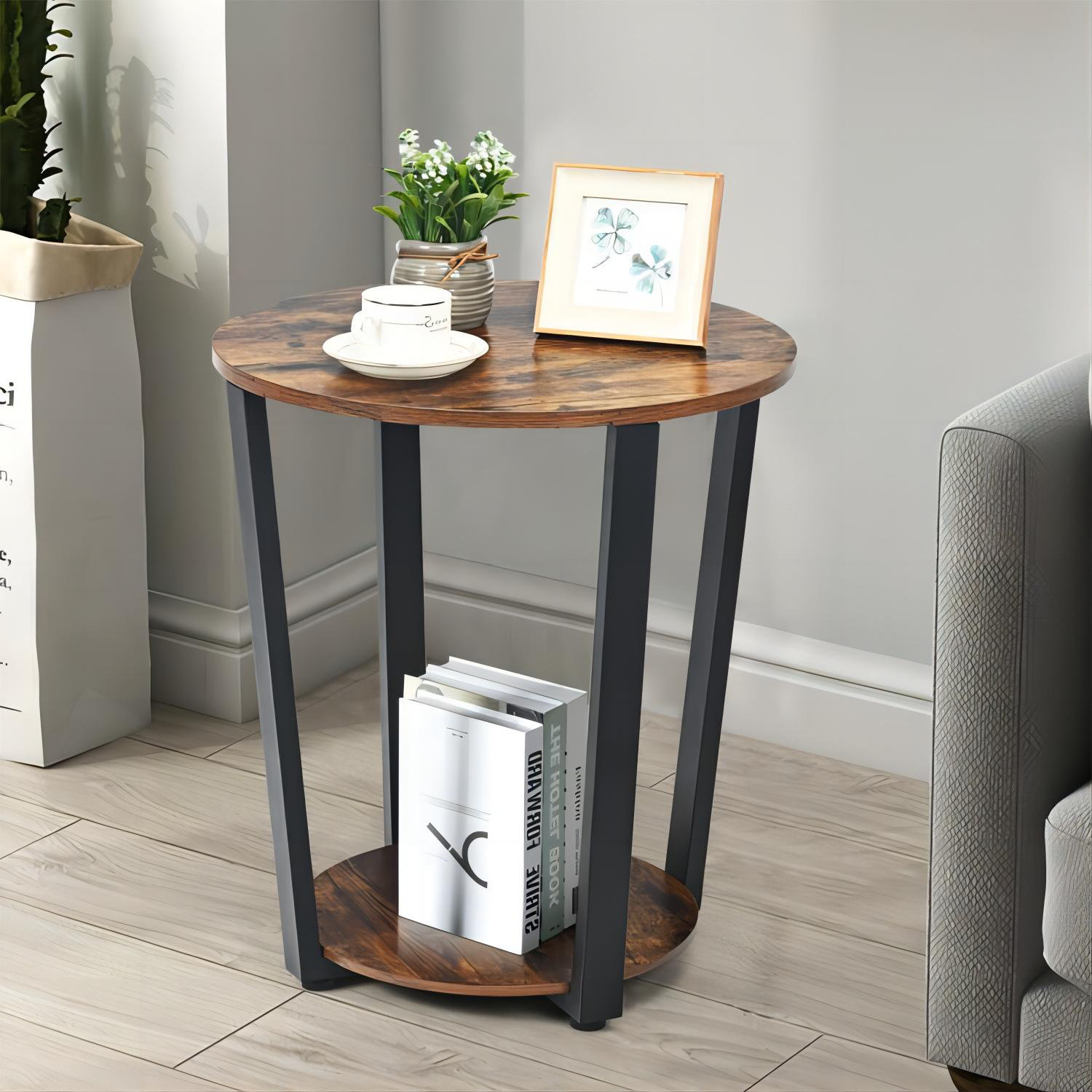 17 Stories Taelon Floor Shelf End Table | Wayfair