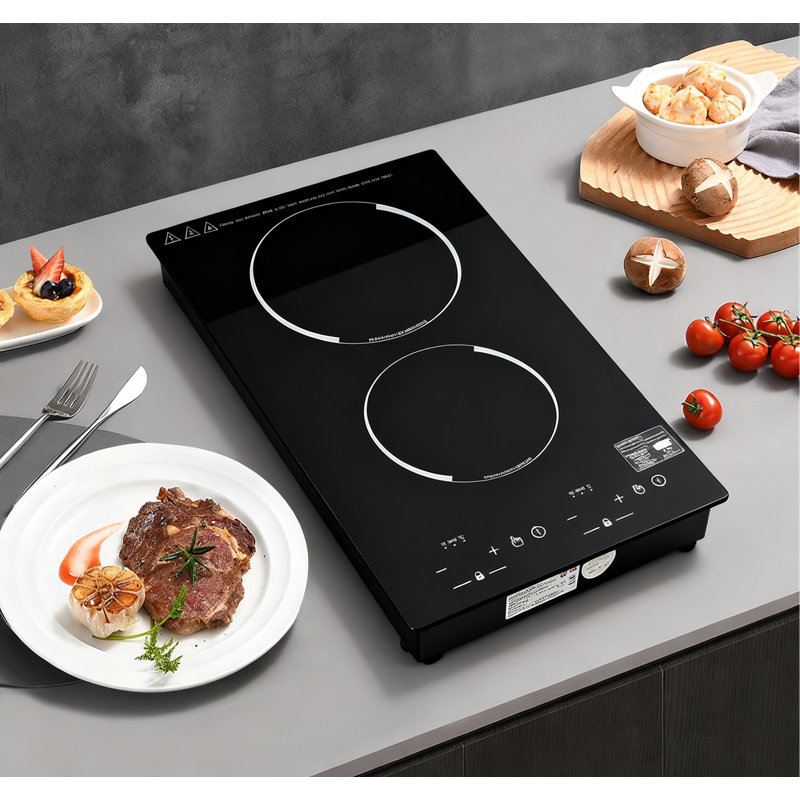 Plaque de cuisson électrique à 2 brûleurs 2300W avec brûleur électrique double