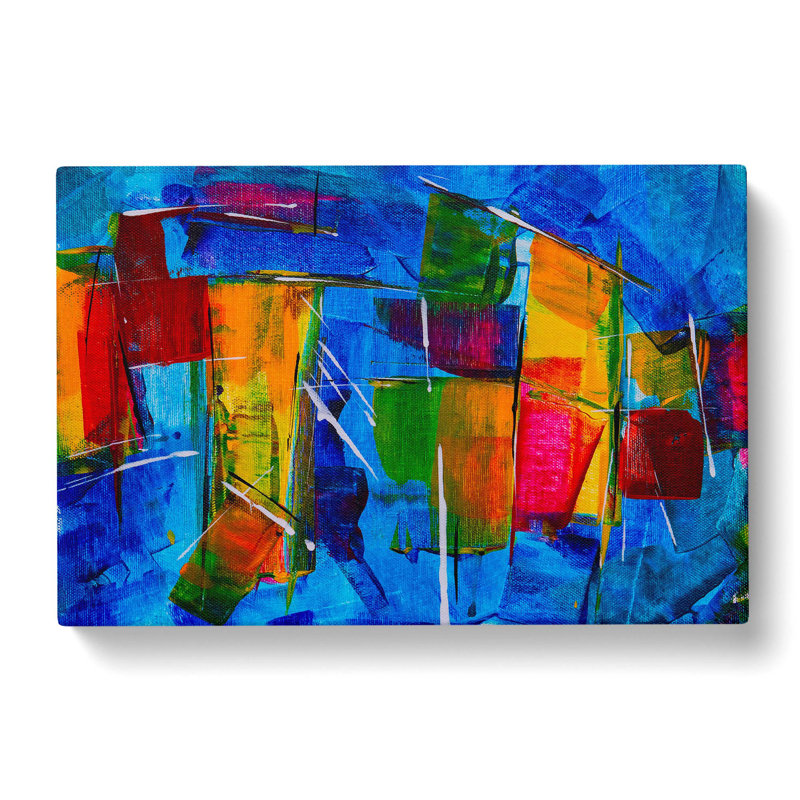 Abstract Art Painting Vol.440 by S.Johnson - Wrapped Canvas Painting, 50cm H x 76cm W x 3cm D