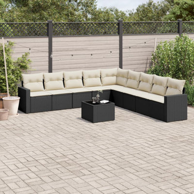 Ensemble de canapé de patio Vidaxl - noir