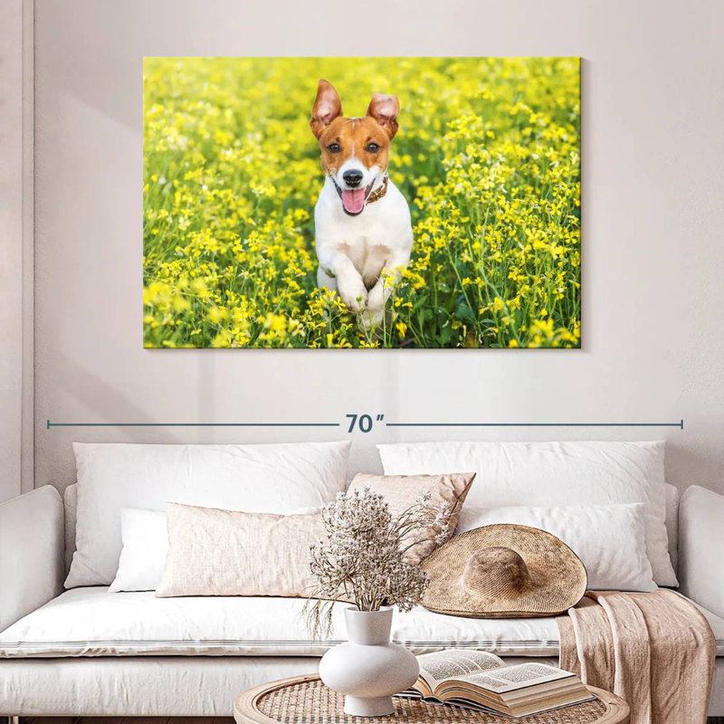 Happy Jack Russell, 32" H x 48" W