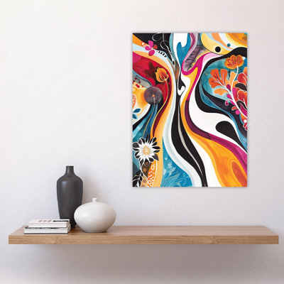 Bright Psychedelic Floral Painting Wall Art Print