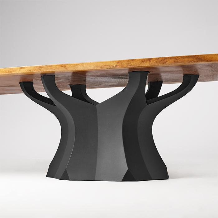 Base de table de salle à manger en métal Namu, H 28 po x L 32 po x l 22 po