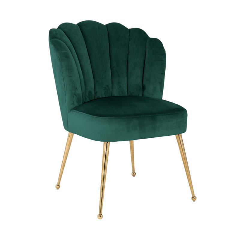 Pippa Upholstered Dining Chair, Gold, Khaki