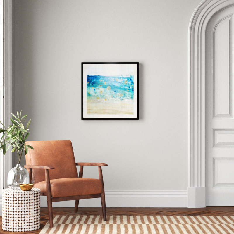 «Sea Glass Summer II», reproduction, H 26,5 po x l 26,5 po x P 1,5 po, Cadre plastique noir