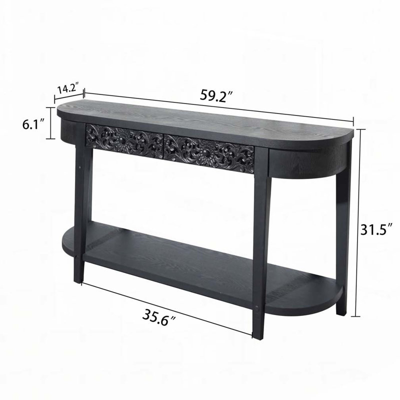 Console en bois 59,2 "