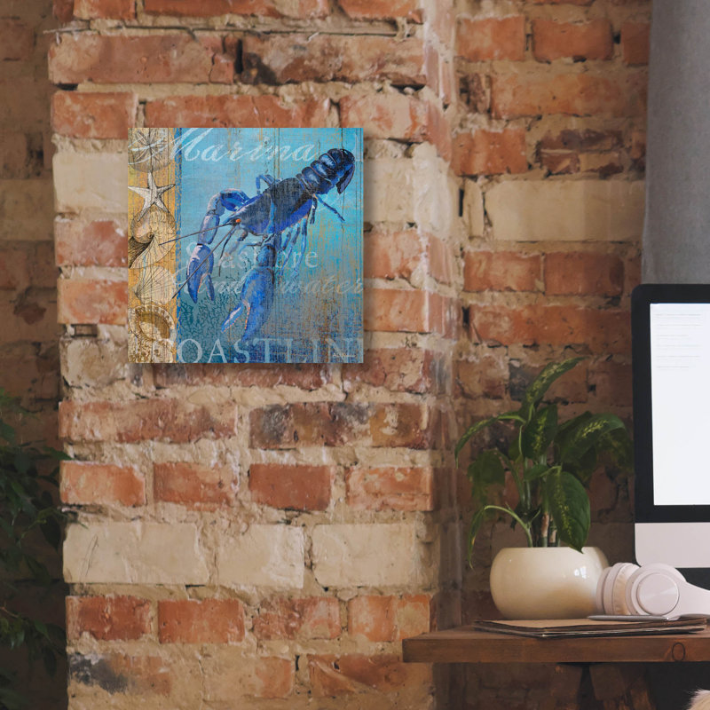 «Lobster And Sea» par Art Licensing Studio, art mural sur toile