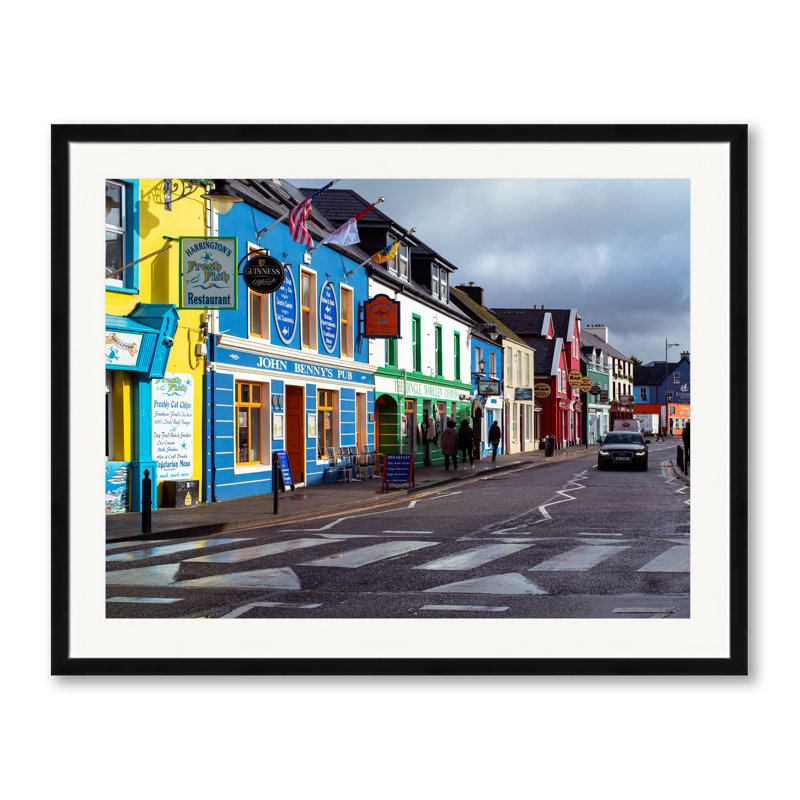 Dingle Street Print by Scott Wurzel, Black Framed Paper, 24" H x 30" W