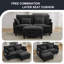 Canapé modulaire en L 3 pièces avec repose-pieds réversible en chenille 3 pièces 77,6 po-1412143180