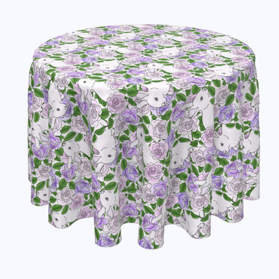 Osceola Floral Round Easter Tablecloth