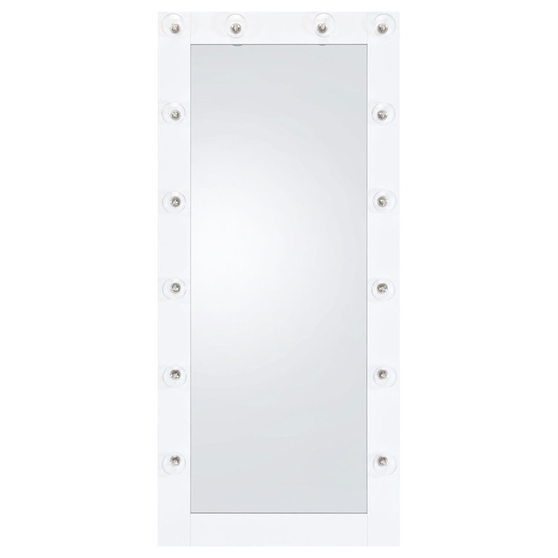 Glass Frame Mirror, Blanc