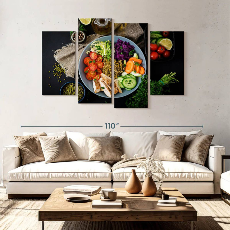 Salade fraîche Yarlin, H 54 po x l 84 po