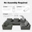 Canapé modulaire rembourré avec coussins lombaires Huxley-118592531-118592529