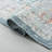 4' X 6' Blue And Ivory Floral Area Rug With UV Protection