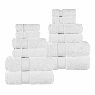 12 Piece Egyptian Giza Cotton Towel Set