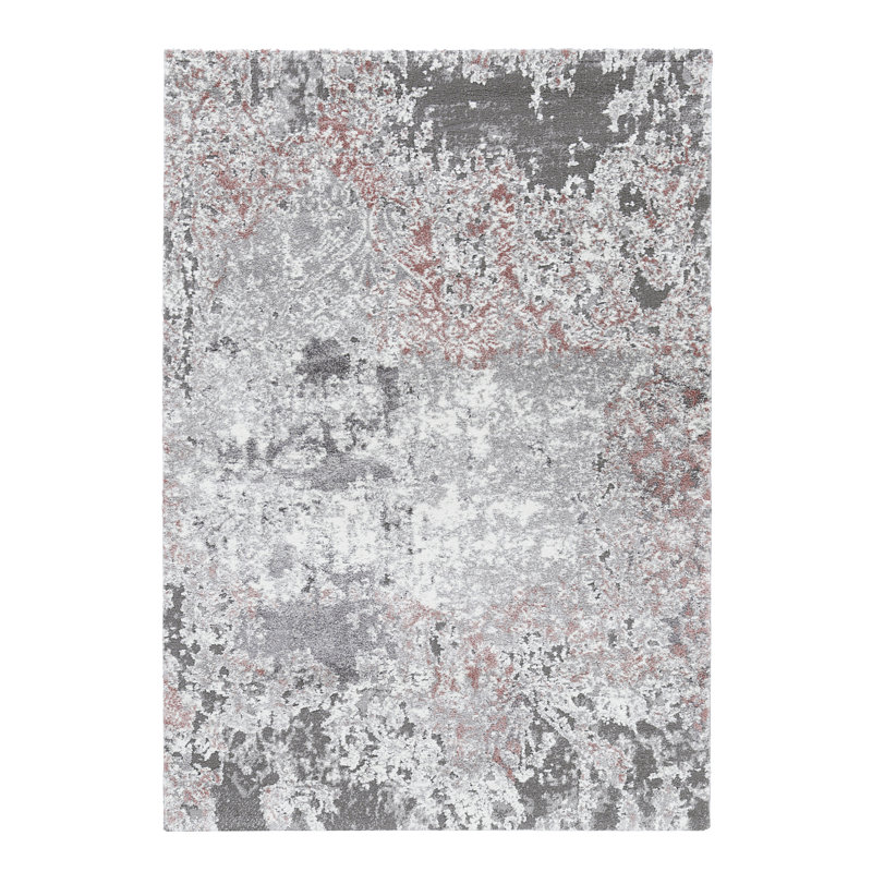 Dekker Damask Shag Area Rug, Rectangular 65 x 130cm
