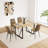 55" Rustic Dining Table, Wood Tabletop And Black Metal Legs, Seats 4-6, Warm Inviting Atmosphere Industrial Powder Coated Modern Design, 4-6-592215118