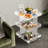 3-Tier Acrylic Utility Rolling Cart