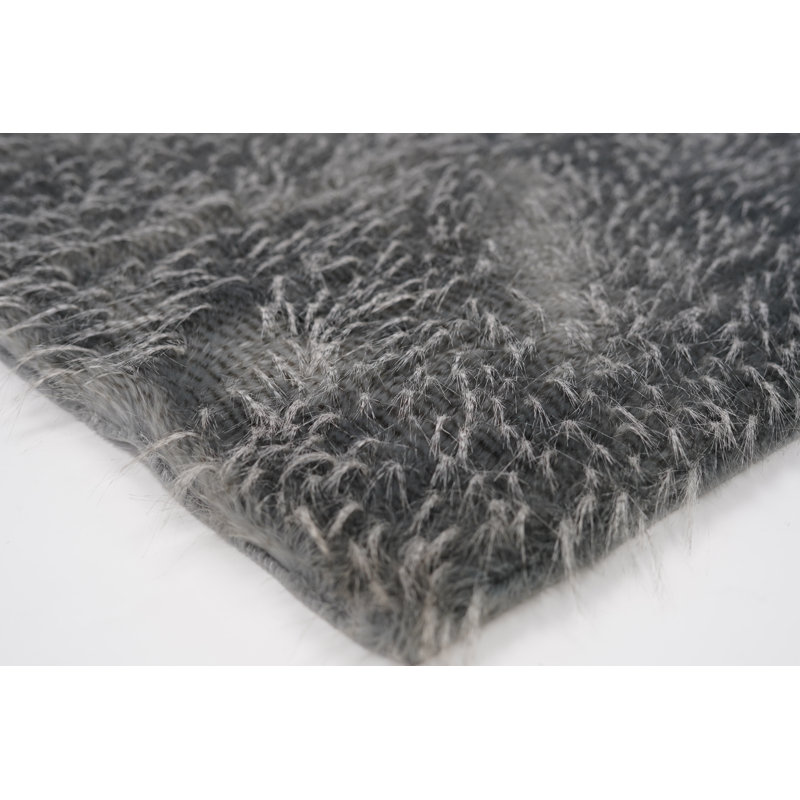 Tapis gris/blanc