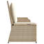 High-Density Polyethylene (HDPE) Wicker Wicker Outdoor Bench-1673836154-1673836152