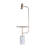 1 Light Gold Floor Lamp With Marble Base