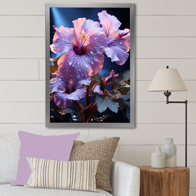 " Purple Hibiscus Modern Blooming "