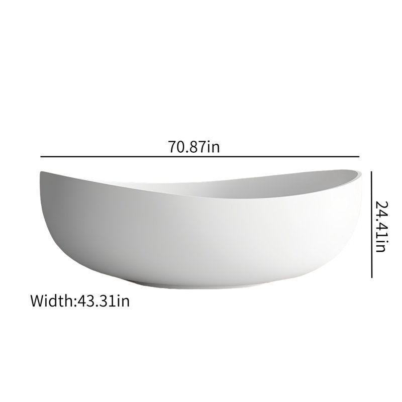 Ensemble de baignoire et douche H 70,47 po x H 24,41 po, Blanc