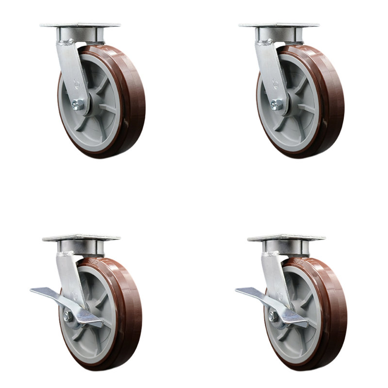 4 Piece Poly on Polyolefin Caster Set