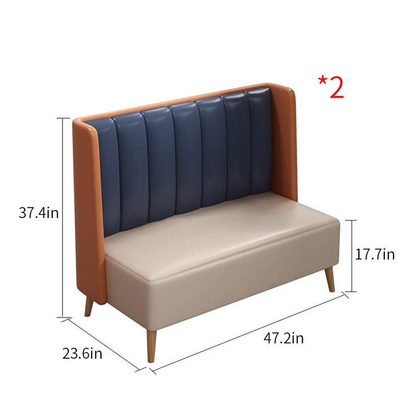 Banc rembourré en similicuir Burger Shop Cafe