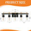 Luminaires de salle de bain: lampe de salle de bain 5 lumières sur miroir avec abat-jour en verre transparent, lampe murale pour miroir-636084086-622116502