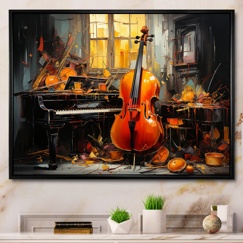 Makya Sunlit Symphony II sur impression sur toile, H 12 po x l 20 po, Cadre flottant noir