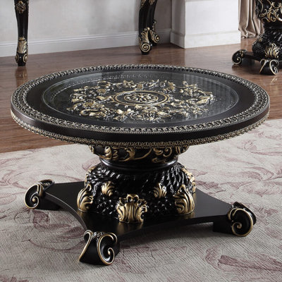 TABLE DE CAFÉ DÉCORÉE À LA MAIN LUXURY MOBILYA