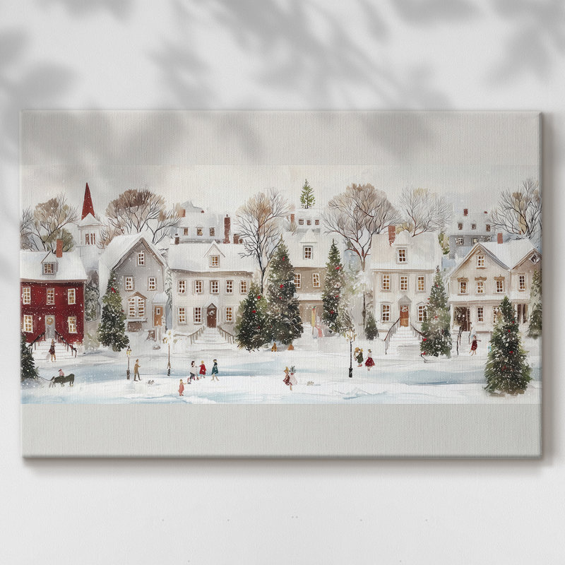 Toile tendue perlée Yule Square, H 36 po x l 24 po