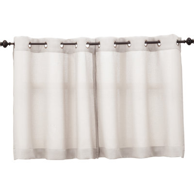 Paire de rideaux de cuisine semi-transparents Sauel
