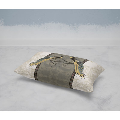 Enchanted Peacock  Rectangular Throw Pillow