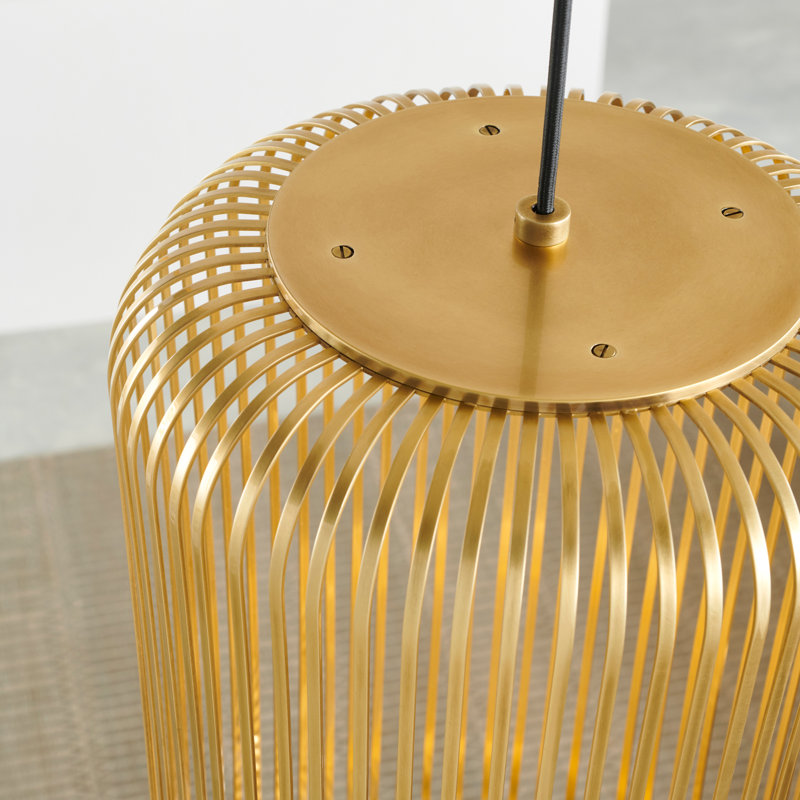 Kai 1 - Light LED Pendant, Natural Brass