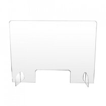 Clear Acrylic 4-Way Divider Shield for Table Overall Size: 63.5 Wide x 23.5 High Azar Displays