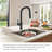 Pull-Down Kitchen Faucet With A 2-Function Sprayer, Pre-Installed Water Line And Installation Hardware-113431393