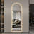 65 x 21 Inch LED Full Length Wall Mirror with Symmetrical Arch, 3-Color Dimmable Lighting, and Shatterproof Safety