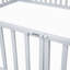 Lit simple en métal avec clôture et porte-1922059887