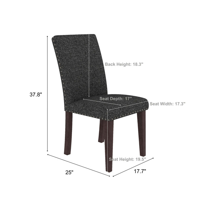 19.5'' H Fabric Upholstered Side Chair
