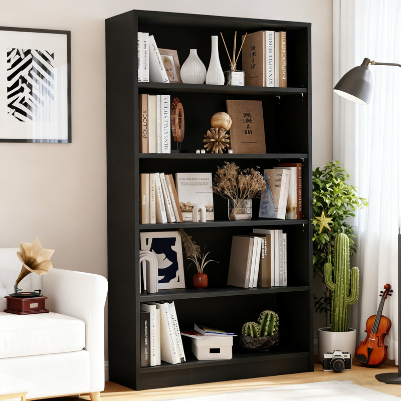 Roiuy 5-Tier Bookshelf with Adjustable Shelves