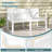 Patio Loveseat 2-Person Bench w/ Curved Backrest Slatted Design for Backyard White-1345272355